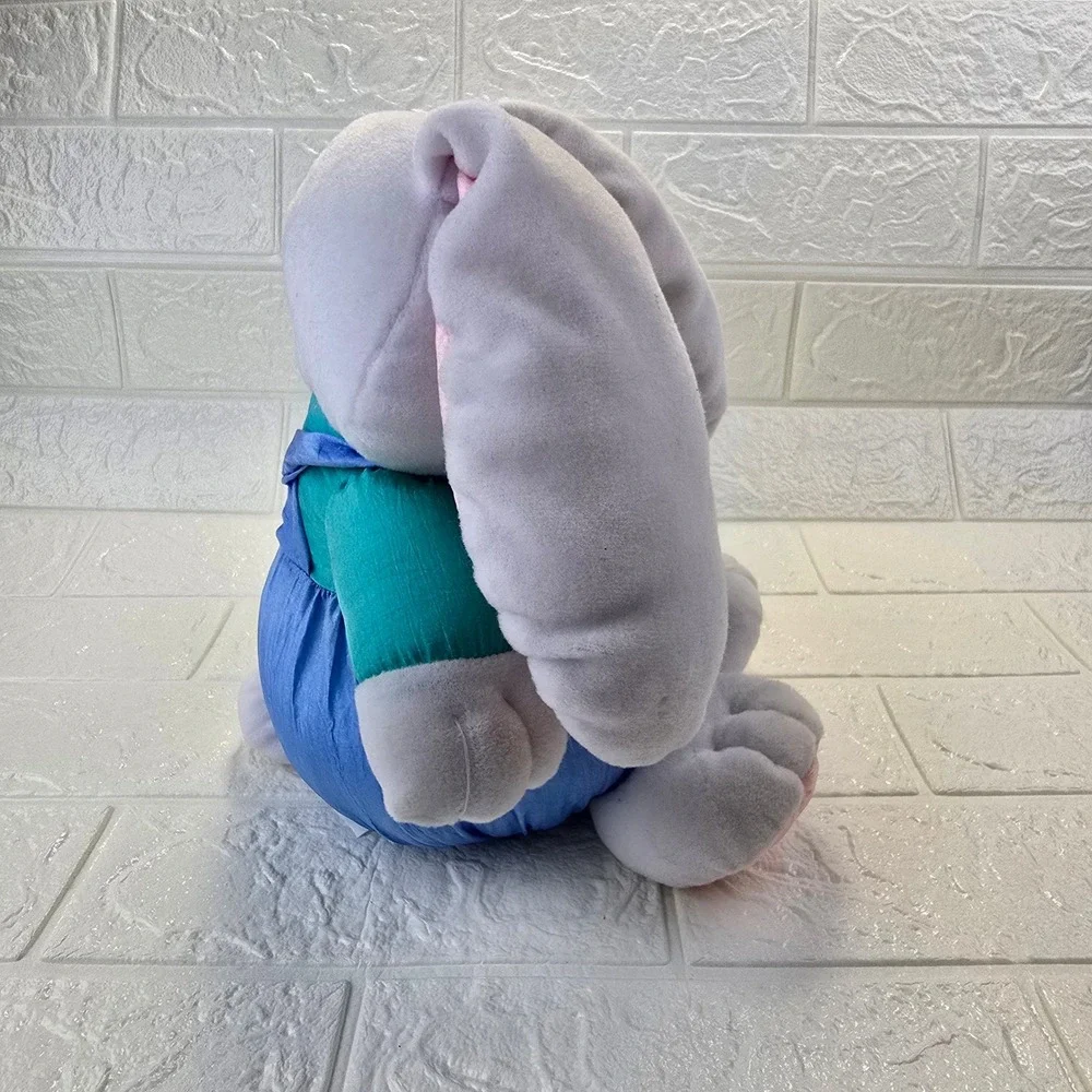 Gibson Greetings 1994 Vintage Bunny Plush Toy White Blue Overalls 9 Inch Retro